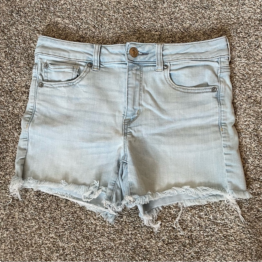 American Eagle Hi-Rise Shortie Jean Shorts